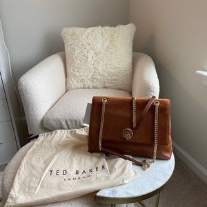 Ted Baker Suede Circle lock shoulder Bag